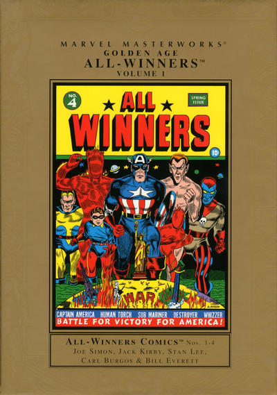Marvel Masterworks: Golden Age All-Winners Comics Vol. 1 cover